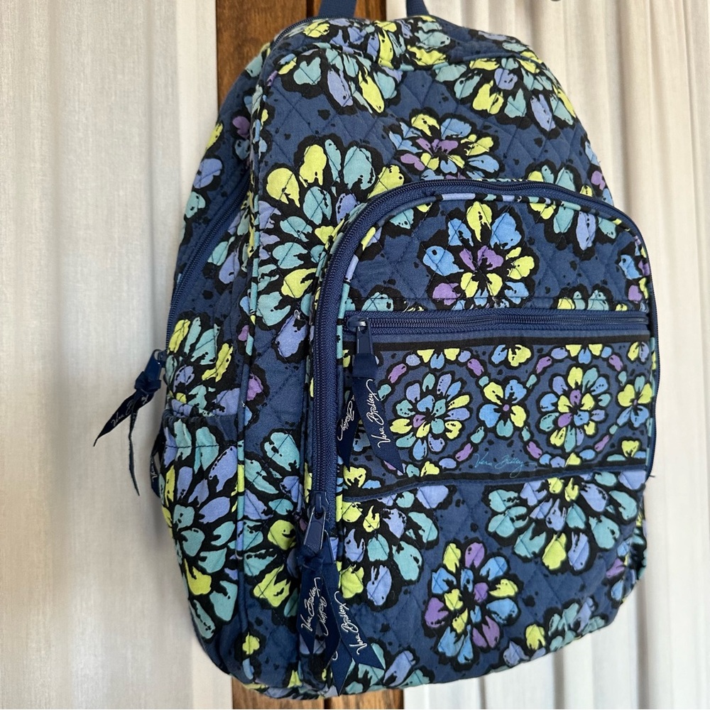 Vera Bradley “Indigo Pop” Campus Backpack Gem